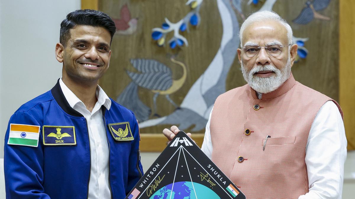 lot-of-curiosity-about-gaganyaan-world-over:-shubhanshu-shukla-tells-pm-modi