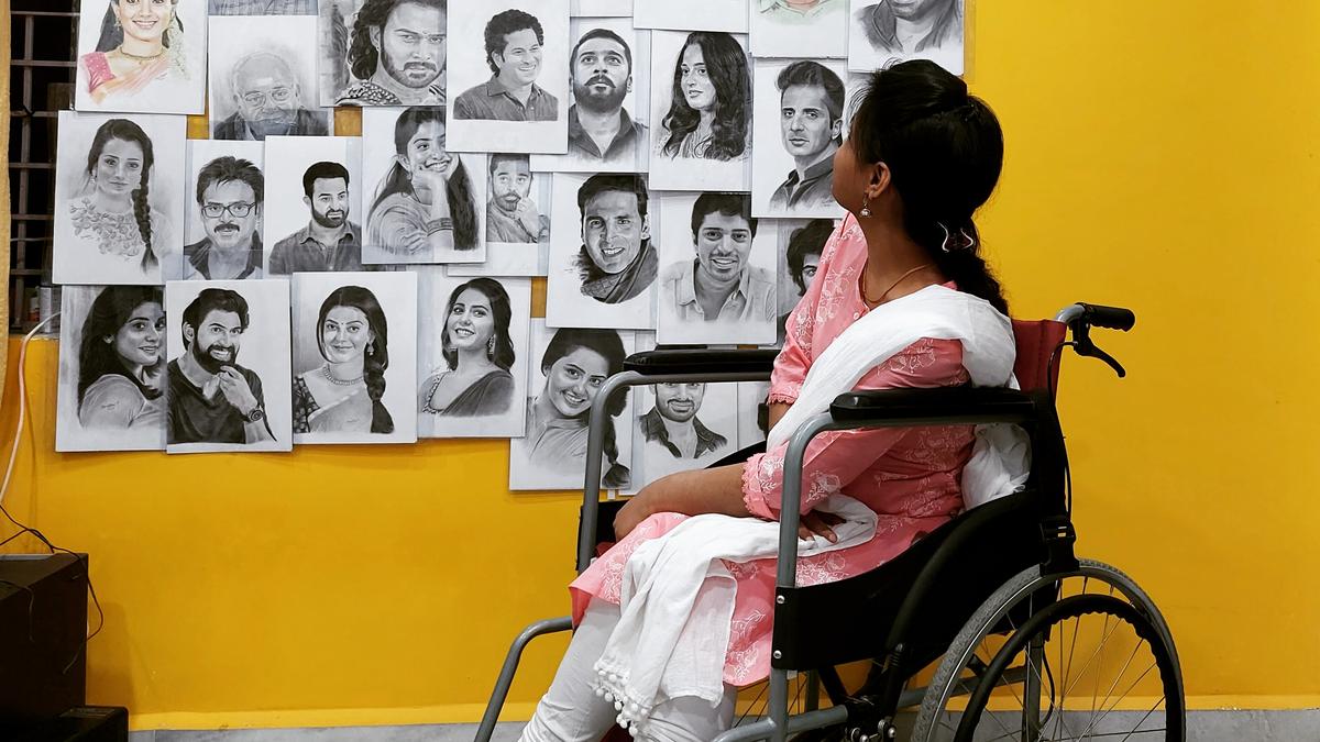 telangana-based-self-taught-artist-with-muscular-dystrophy-makes-celeb-sketches