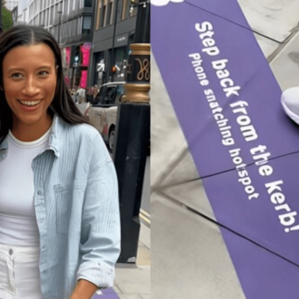 honestly-embarrassing:-uk-girl-shares-video-of-london-pavement-warning-line-in-opposition-to-cellphone-theft