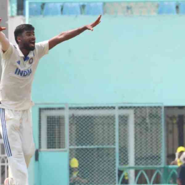 india-a-vs-australia-a-|-manav-suthar-runs-via-the-australia-a-middle-order