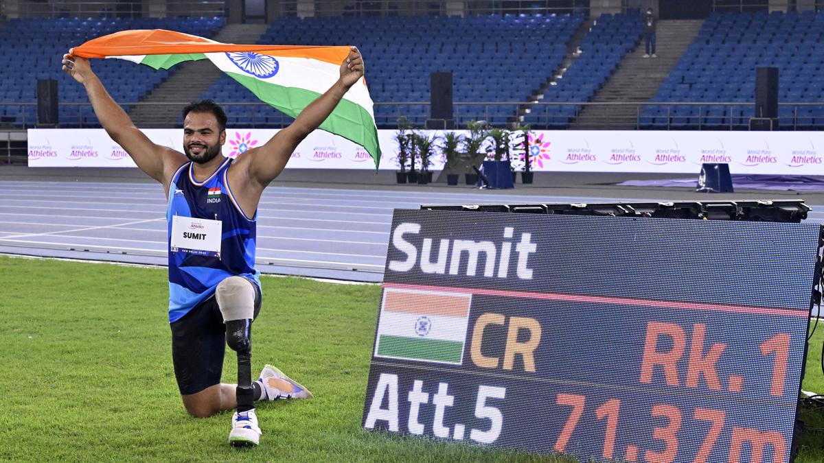 world-para-athletics|-sumit-completes-a-hat-trick-of-titles-with-meet-file