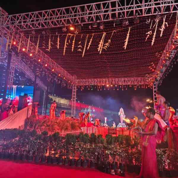 Symbolic Cauvery Aarti programme inaugurated at Brindavan Gardens ...