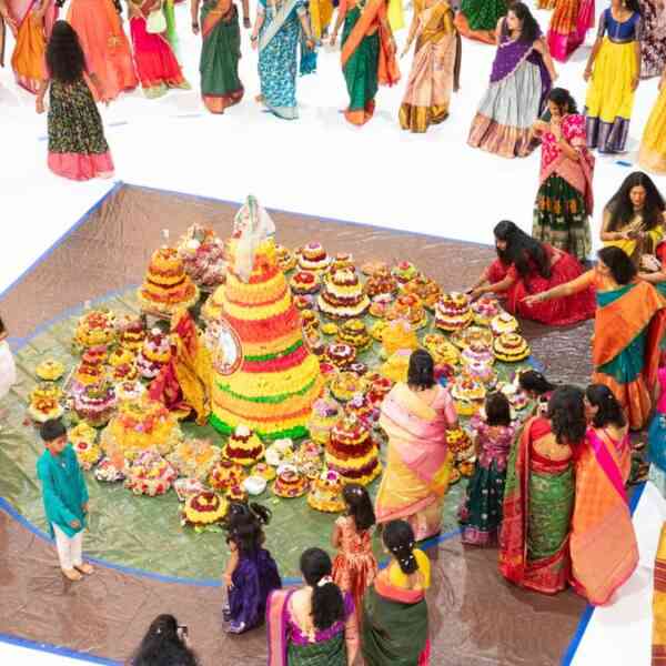 touch-of-telangana-at-bathukamma,-dasara-celebrations-in-detroit
