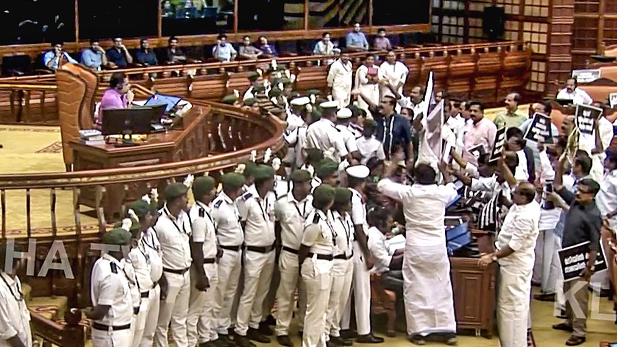 kerala-assembly:-three-opposition-mlas-suspended-on-cost-of-attacking-safety-personnel