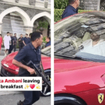 akash-ambani-drives-shloka-mehta-residence-in-crimson-ferrari-after-breakfast-at-taj-mumbai