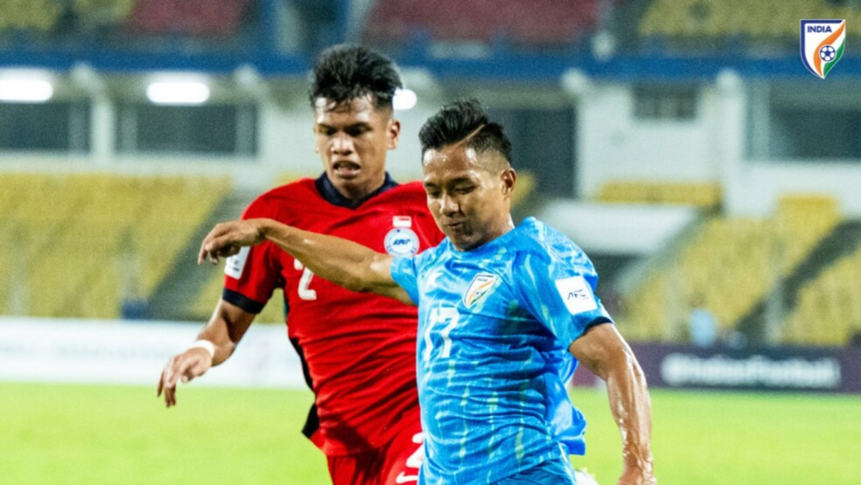india’s-afc-asian-cup-2027-hopes-dashed,-khalid-jamil’s-males-squander-possibilities-in-1-2-loss-to-singapore