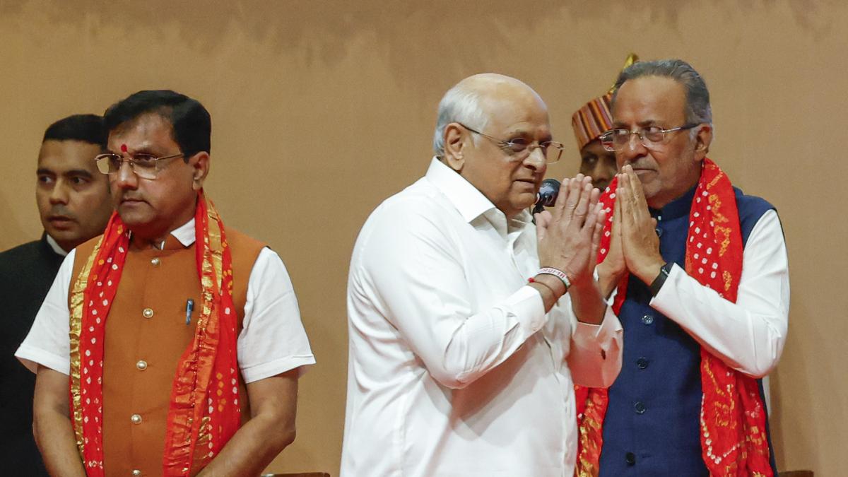 new-gujarat-cabinet-sworn-in:-harsh-sanghvi-named-deputy-cm,-rivaba-jadeja-amongst-new-faces