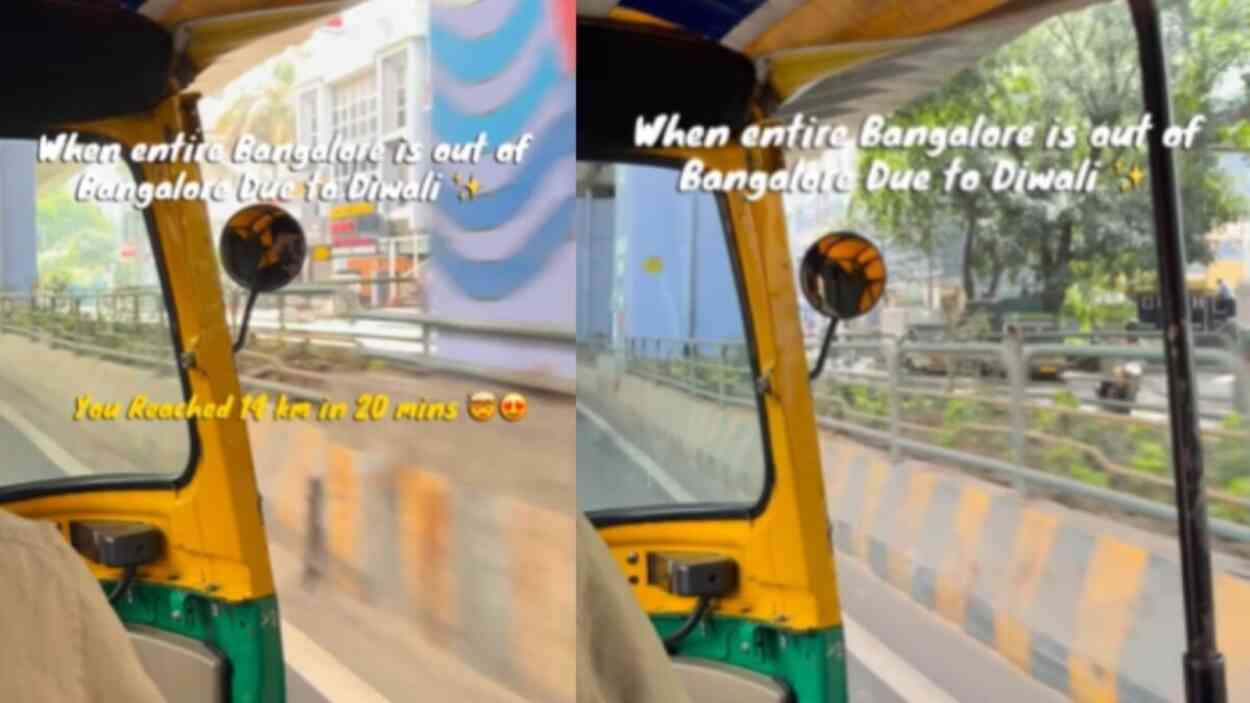 reached-14-km-in-20-minutes:-bengaluru-techie-amazed-by-empty-roads-as-diwali-clears-visitors