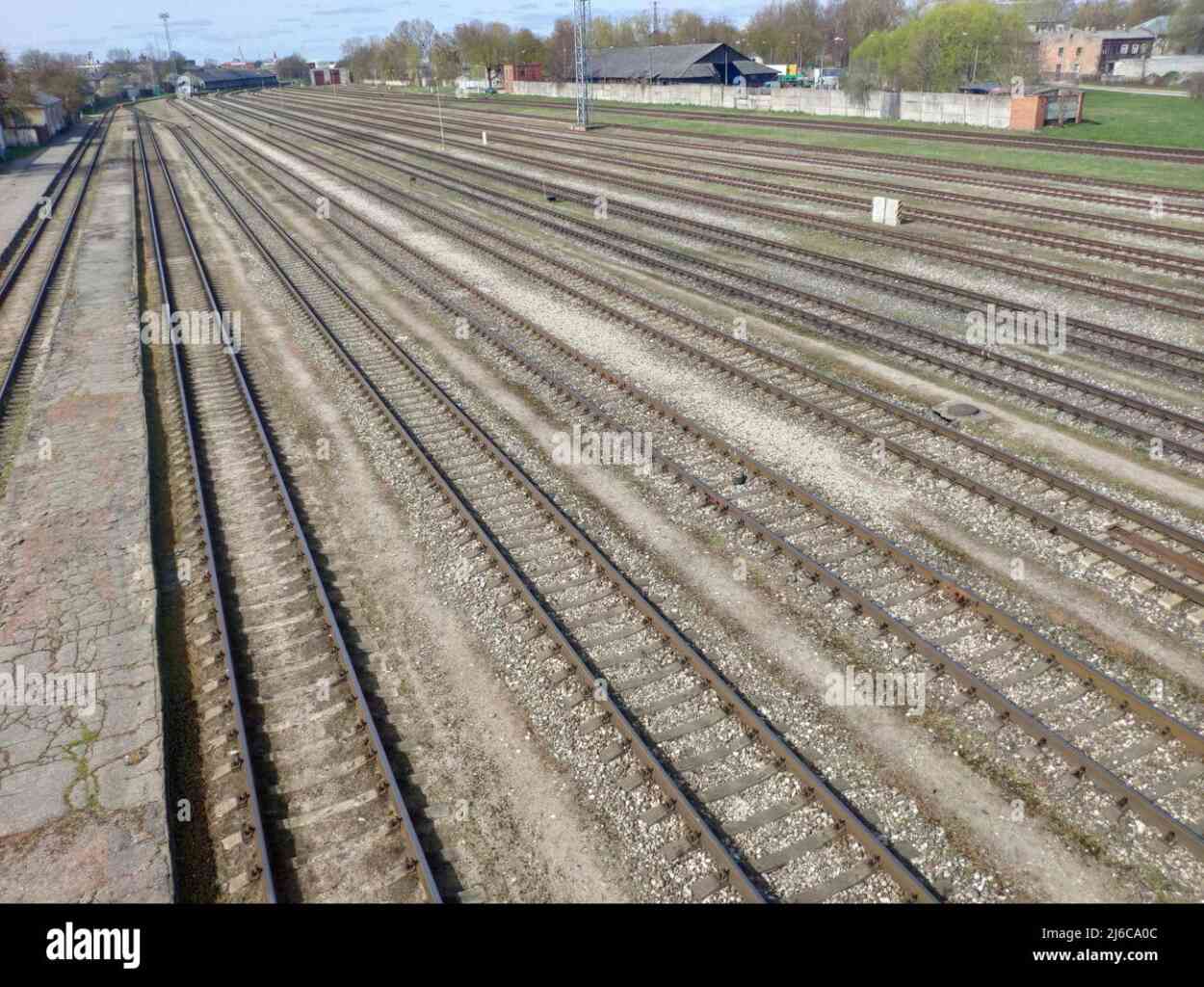 Train tracks without train hi-res stock photography and images - Alamy