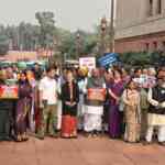 Kharge, Sonia, Rahul, other Opposition MPs protest against SIR in Parliament complex