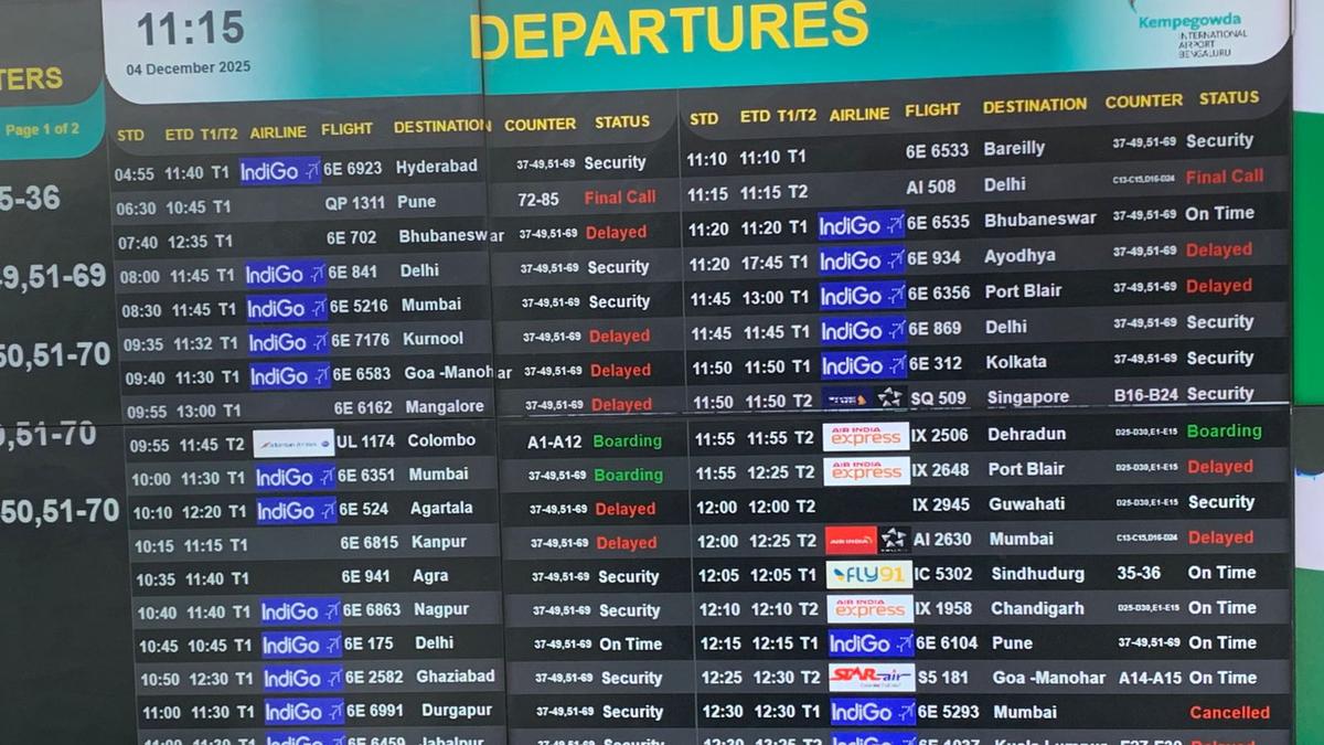 indigo-crisis:-73-flights-cancelled-at-bengaluru-airport-on-december-4,-in-total-175-flights-cancelled-across-india
