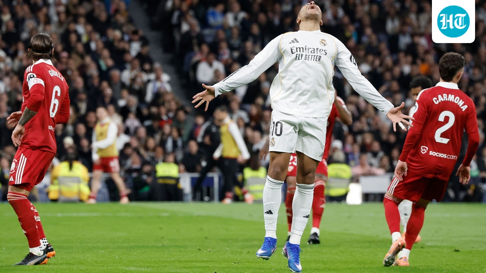 kylian-mbappe-touches-cristiano-ronaldo-in-amazing-goal-scoring-feat-as-real-madrid-down-sevilla-2-0
