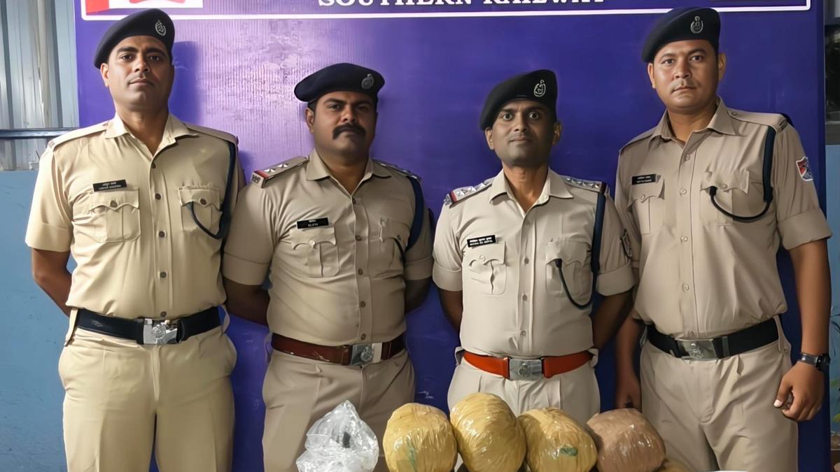rpf-seize-21-kg-ganja-at-jolarpet-railway-station