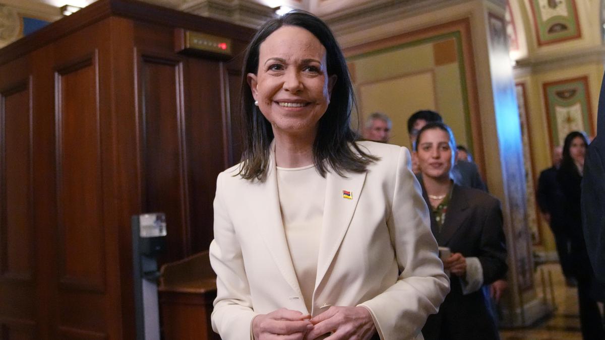 Venezuela’s Machado meets Trump, tells supporters they can count on him