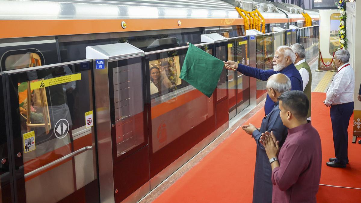 AhmedabadGandhinagar Metro ridership rises fourfold in three years