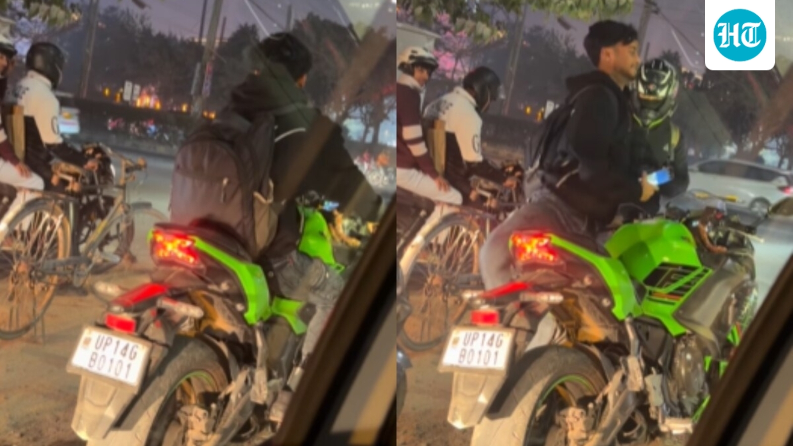 biker-pauses-at-traffic-signal-to-let-cyclist-pose-with-his-superbike,-internet-applauds-the-gesture