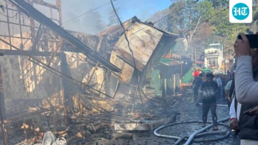 century-old-kasauli-heritage-market-ravaged-in-fire-in-himachal-town,-landmark-bun-sam-shop-gutted-too-|-visuals