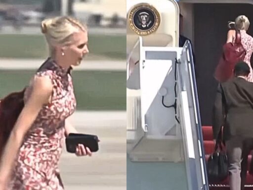 trump-nevada,-arizona-visit:-who-is-‘mystery-woman’-getting-on-air-force-one-with-red-bag?-truth-as-video-goes-viral