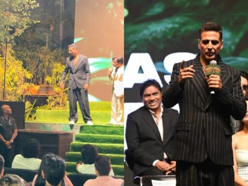 akshay-kumar-comes-to-the-rescue-of-a-man-dressed-as-a-gorilla-at-welcome-to-the-jungle-trailer-launch;-watch