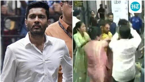 scuffle-breaks-out-at-kolkata-airport-ahead-of-abhishek-banerjee’s-arrival,-supporter-blames-‘bjp-person’