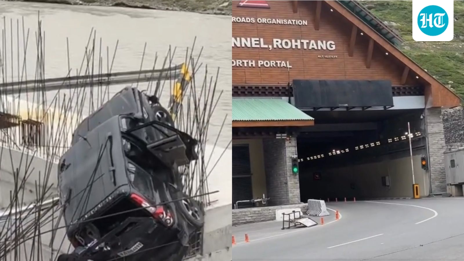 tourist-dies-as-scorpio-plunges-off-road,-crashes-on-under-construction-bridge-near-himachal’s-atal-tunnel-|-video