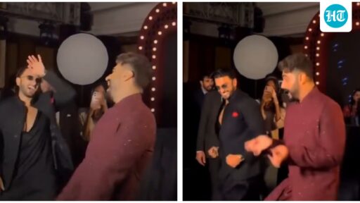 ranveer-singh-and-arjun-kapoor-set-the-dance-floor-on-fire-at-anshula-kapoors-reception,-groove-to-tune-maari-entriyaan